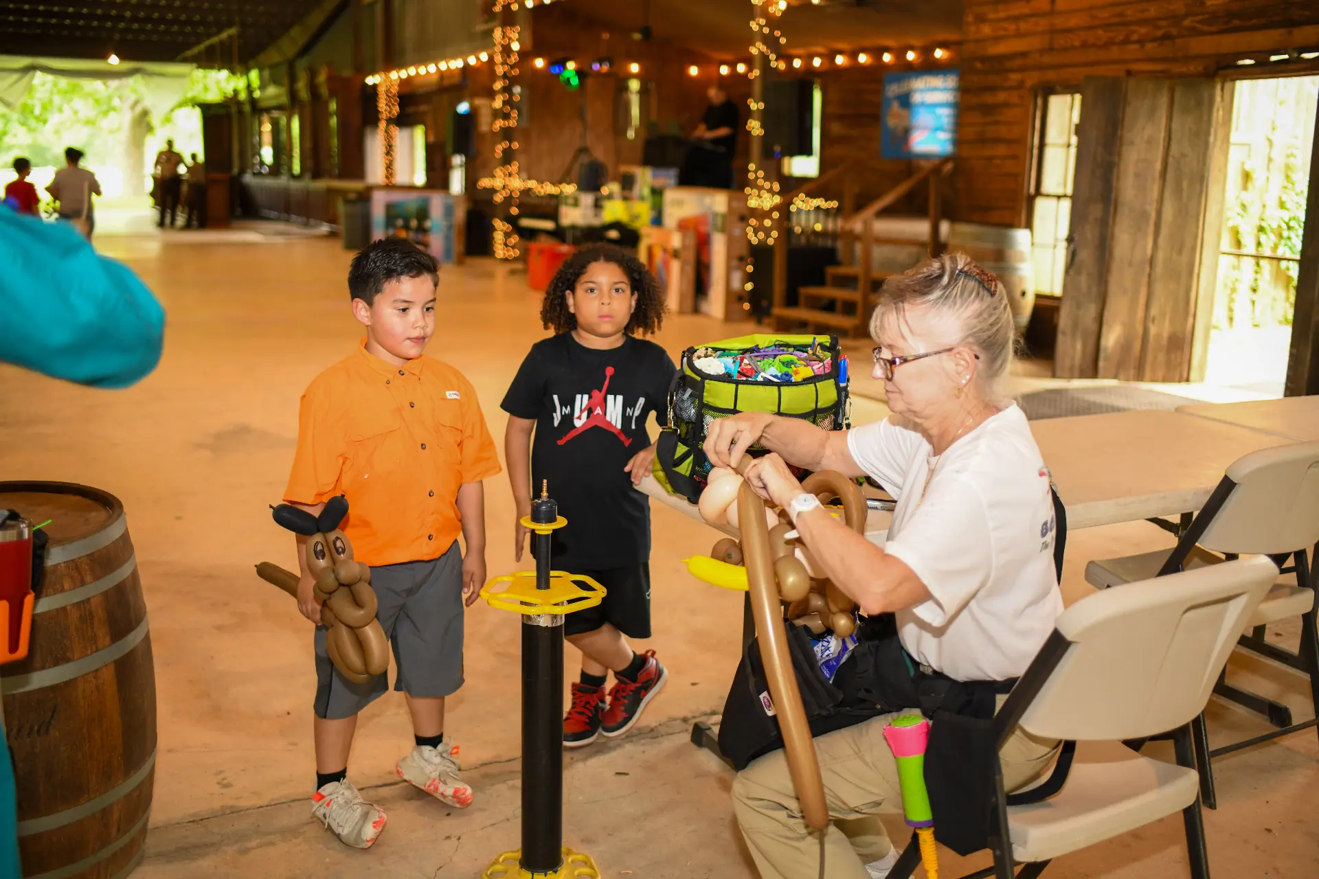 Balloon Artist in the Barn