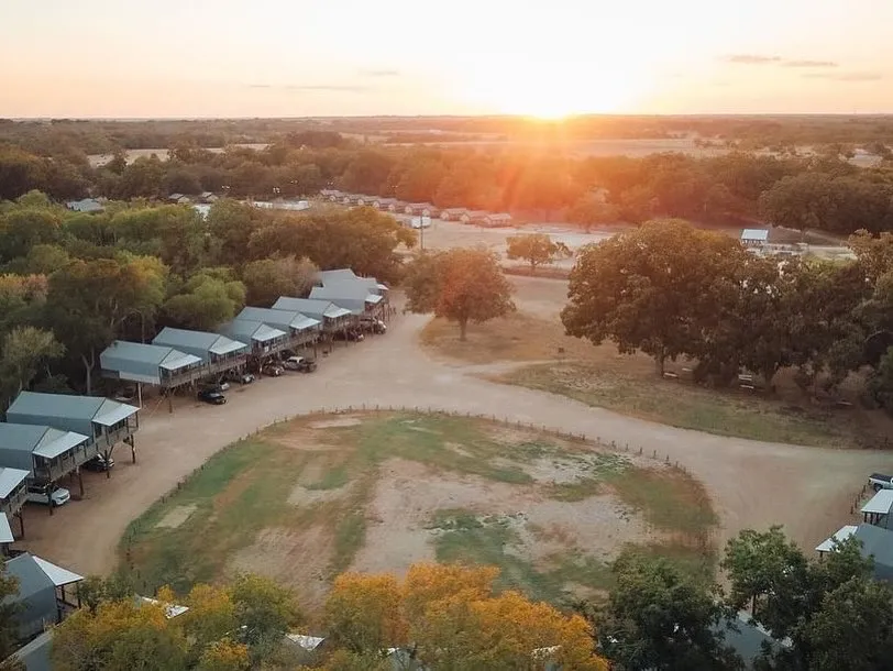 Aerial sunset